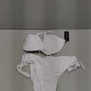 Tempt Me Women Triangle Bikini Sets Halter Two Piece Sexy Swimsuit String Tie Side Bathing Suit (White, M)