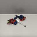 Ling's Moment Boutonniere for Men, 2pcs Groom Groomsmen Guest Boutonniere, Artificial Flowers for Wedding/Prom/Homecoming, etc.Navy Blue Burgundy