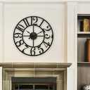Bulova C4821 Oversize Gabriel Wall Clock, Rustic Brown, 45"