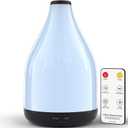 Modern Oil Diffuser for Essential Oils, Large Capacity Aroma Diffusers for Home Room, Ultrasonic Cool Mist 12H Fragrance, Meditation, Yoga, 1-3-6 Hours Timer Off, Black