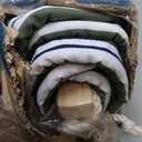 SUNCREAT Double Hammocks 2 Person with Extra Large Pillow, Non Fading Tree Hammocks for Outside, Blue&Aqua
