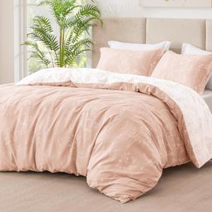 Love's cabin Dusty Rose Pink King Size Comforter Set - King Comforter Set, 3 Pieces Cute Floral Bedding Sets for All Seasons,1 Soft Reversible Botanical Flowers Comforter and 2 Pillow Shams (King (104"x90"), 06 - Dusty Rose)