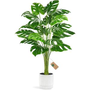 Der Rose 44" Tall Fake Monstera Tree Artificial Faux Plant for Home Living Room Porch Balcony Indoor Outdoor Decor