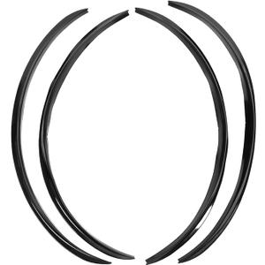 4pcs carbon wheel arch lips protector, antiscratch mud guard trim 28. 4in fit automotive exterior accessories (black)