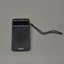 PRUNUS J-166 Portable Radio AM FM, Battery Operated Radio with Tuning Light, Back Clip, Excellent Reception, AM FM Radios Portable, Transistor Radios (Black)