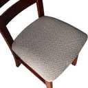 Genina Seat Covers for Dining Room Chair Seat Slipcovers Kitchen Chair Covers (Gray, 6 Pcs) (Grey)