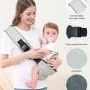 GAGAKU Toddler Carrier Adjustable Padded Sling Portable Ergonomic Baby Holder Carrier with Non-Slip Seat for 6-36 Months Infants & Toddlers (14-35 lbs)-Light Grey
