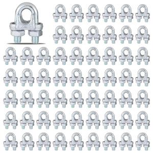 120PCS M5 Heavy Duty Wire Rope Clamps, 3/16-Inch Zinc Plated Wire Cable Clamps for Secure Connections – Boat, Tent, Clothesline, Rigging & More