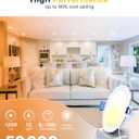 Ensenior 24 Pack 6 Inch LED Recessed Light, Dimmable, 6000K Clear White, 1200LM High Brightness, 12W 120V, Damp Rated, Ultra-Thin Canless Wafer Ceiling Light - ETL & FCC & IC