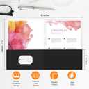 25Pcs Black Two-Pocket Heavyweight File Folder,Letter Size,Paper File Folder for School Office Home Bussines