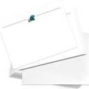 2 x Desert Cactus Tulane University Notecards 10 Pack Stationery Cardstock Green Wave Includes Envelopes Memo Party Thank You (Notecard 1a)