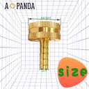AOPANDA 3/8" Barb x 3/4 Female GHT Thread Solid Brass Water Hose End Repair Connector, Includes Stainless Steel Clamps and gaskets(10PCS)