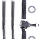 Front Driver and Passenger Side Inner and Outer Tie Rod Ends for Chevy Avalanche Silverado 1500 Tahoe 2007-2013, GMC Sierra 1500 Yukon 2007-2013, Escalade 2007-2014