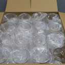 FOCUSLINE 32 Pack 12 OZ Plastic Wine Glasses, Stemless Disposable Wine Cups, Gold Rim Unbreakable Wine Glasses, Reusable Shatterproof Recyclable and BPA-Free Plastic Wine Cups