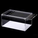 NANEEZOO Magnetic Large Enclosure 2.5 Gallon 12 x 8 x 6 Inch Reptile Breeding Box Terrarium Cage for Insect Tarantulas Amphibians Caterpillars Snail Clear Reptile Feeding Box