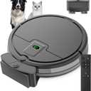 Robot Vacuum,Upgraded 2900Pa Super Thin Robotic Vacuum, 120Mins Max, Tangle Free, Automatic, Quiet Cleaning Robot Vacuum Cleaner for Pet Hairs,Dust,Hardwood Floors & Low-Pile Carpets (Black)