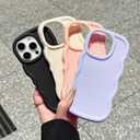 Slim Fit Case for iPhone 11 Pro 5.8-Inch, Wave Frame, Cute Soft TPU Thin Protective Phone Cover for Women, Light Purple