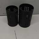 Evanda Kitchen Utensils Holder for Countertop Pack of 2, Stainless Steel Black Utensils Caddy, Farmhouse Stylish Organizer and Kitchen Decor Utensil Crock, Gift for New House New Apartment