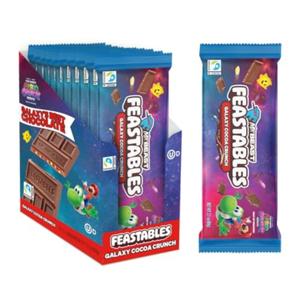 MrBeast Feastables Galaxy Cocoa Crunch Chocolate Bar, 10 Count, Limited Edition for The Super Mario Galaxy Movie, 60g Each