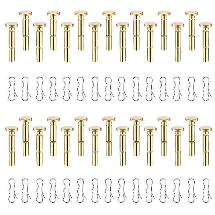 Huthbrother 30 pcs 738-04124A Shear Pins + 30 pcs 714-04040 Cotter Pins, Compatible with Cub Cadet MTD Troy Bilt SnowBlowers Shear Pins 738-04124 738-05273, Replacement .25" x 1.5"