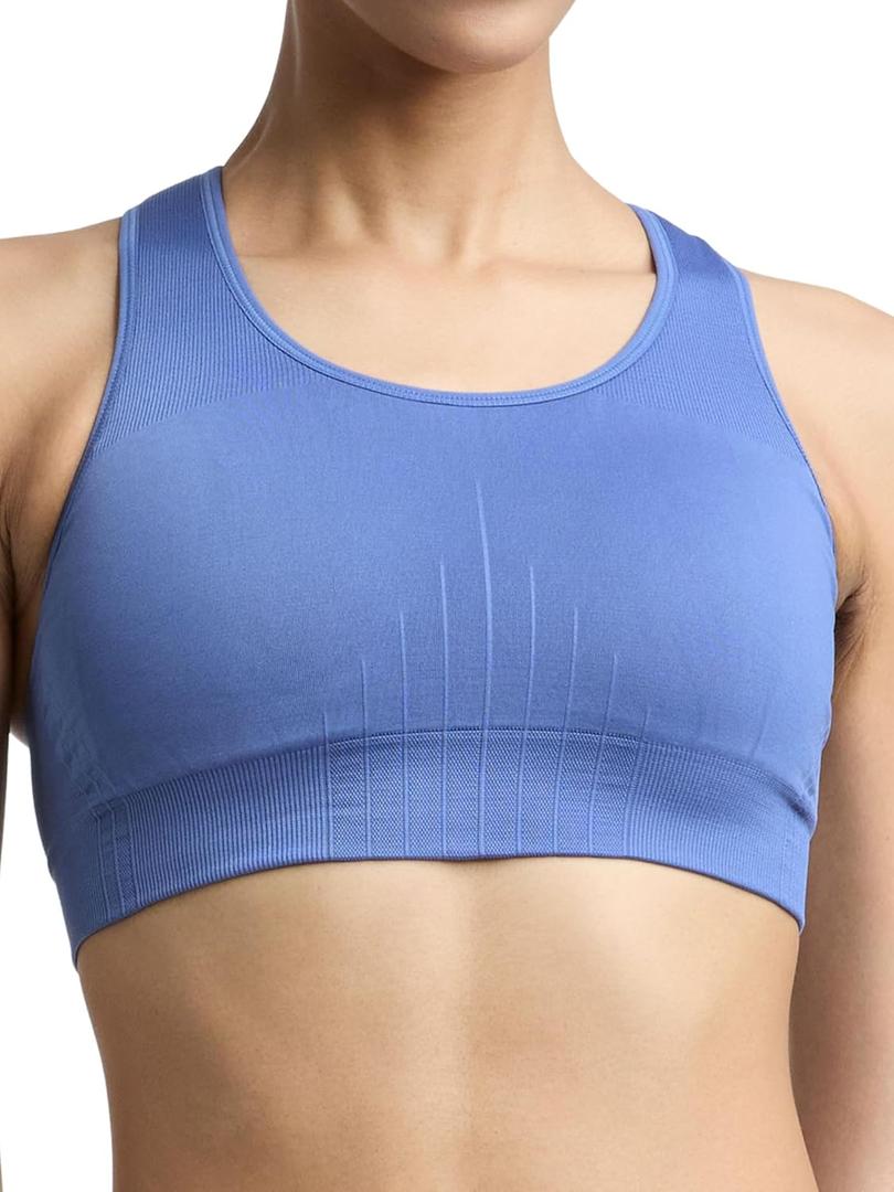 Champion Women's Infinity Racerback Sports Bra, Moderate Support, Seamless, Moisture Wicking (Large)