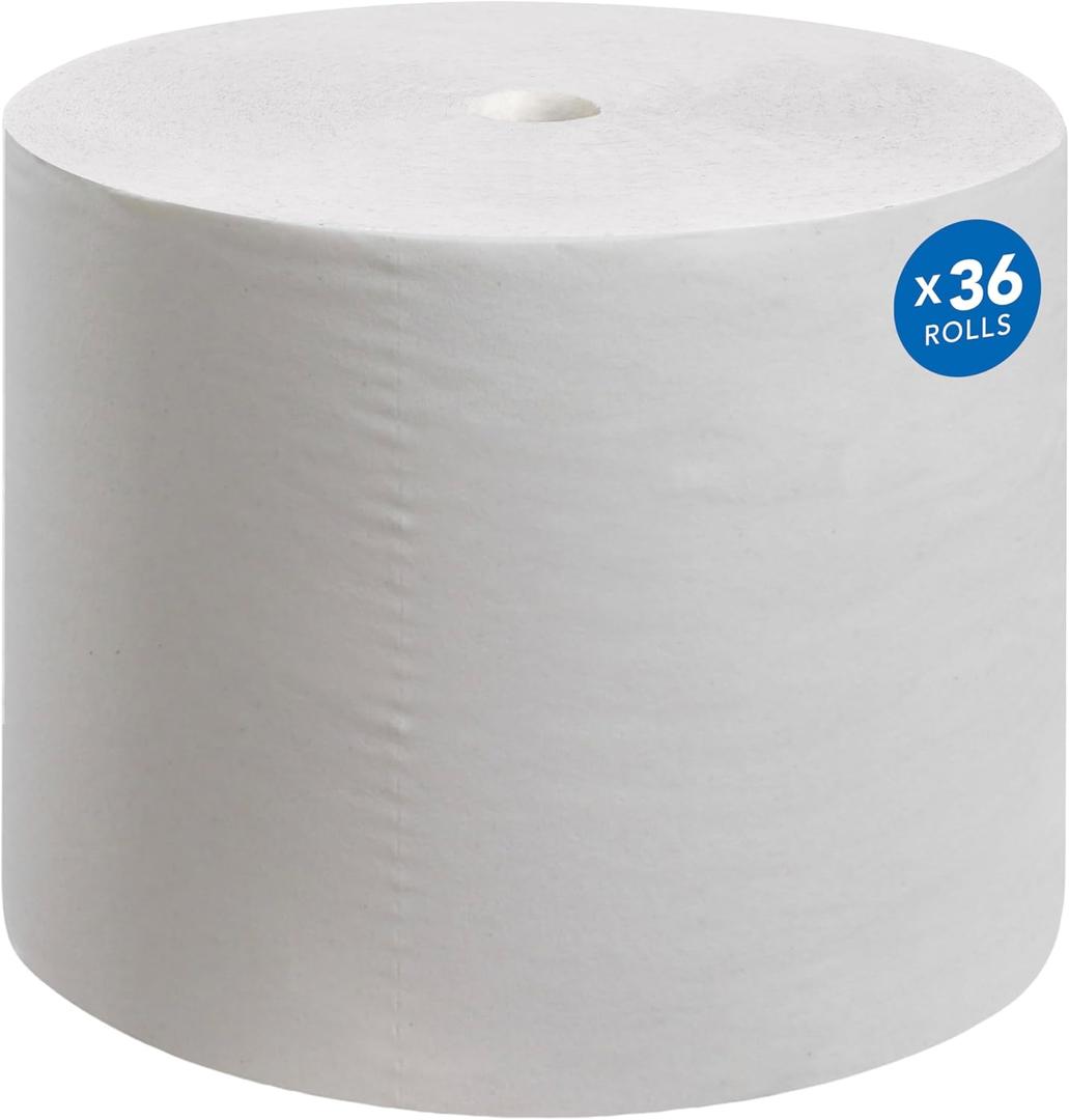 Scott Essential Coreless High-Capacity Standard Roll Bulk Toilet Paper (04007), 2-Ply, White (1,000 Sheets/Roll, 36 Rolls/Case, 36,000 Sheets/Case)