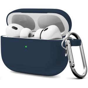 for AirPods Pro 2 Case Cover, Compatible with AirPods Pro 2nd/1st Generation Case Cover Accessories with Keychain,Noon Blue (A1-Midnight Blue)