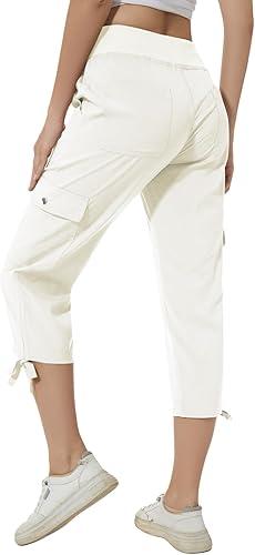 YuKaiChen Women's Capris Hiking Summer Pants Outdoor Athletic Casual with Pockets, 2XL