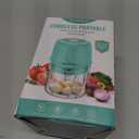 Electric Garlic Chopper, 300ML Portable Cordless Mini Food Processor, Rechargeable Vegetable Chopper Blender for Nuts Chili Onion Minced Meat and Spices BPA-Free(White)