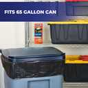 Hefty Cart Liner Trash Bags, 65 Gallon, 10 Bags (Scent Free, ARM & HAMMER Odor Control, Drawstring)