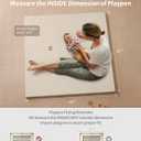 Blissful Diary Vegan Leather Baby Play Mat, 47x47 Thick Foam Cushioned & Waterproof Playpen Mat for Infants and Toddlers, Stylish and Just Wipe-Clean Playmat for Baby Play on Floor, Beige