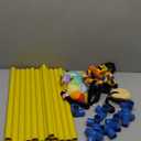 Dewonch Puppy Play Gym with 8 Hanging Toys, Small Dogs Indoor Jungle Gym, PVC Frame with Bungee Straps Enrichment Activity Center