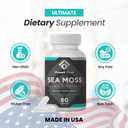 Fossil Fuel- Organic Superfood for Energy, Digestive Health, Immune Support, and Inflammation Relief - Packed with Essential Nutrients and Minerals, Sea Moss (60 Capsules)