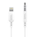 onn 3ft Lightning to 3.5 mm Audio AUX Cable, MFI Certified, White - Compatible with iPhone 14/13/12/11/X/XR/XS/8/7/6/5, iPad, and more