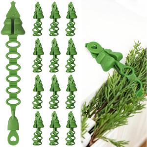 12 Pcs Christmas Garland Decorative Hanger for Mantle Banister Ties Christmas Tree Garland Hold Adjustable Bendable Wreath Fireplace Stocking Holder for Xmas Stair Indoor (Lime Green)