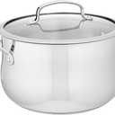 Cuisinart Contour Stainless 5-Quart Dutch Oven with Glass Cover, Silver