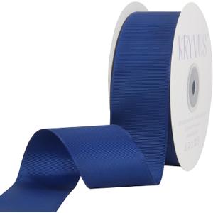 Century Blue Ribbon, Grosgrain Ribbon 1-1/2 Inch x Continuous 50 Yards, Century Blue Grosgrain Ribbon for Crafts, Gift Wrapping, Hair Accessories, Wedding Decor, Sewing and Bow Making