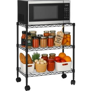 3 Tier Wire Shelving Unit Storage Rack, Metal Heavy Duty Utility Organizers, Organization Units for Metal Shelves, Pantry, Garage, Laundry Racks Durable Shelf Stand, 14"W x 24"L x 30"H, Black 3 Tier Wire Shelving Unit Storage Rack, Metal Heavy Duty Utility Organizers, Organization Units for Metal Shelves, Pantry, Garage, Laundry Racks Durable Shelf Stand, 14"W x 24"L x 30"H, Black