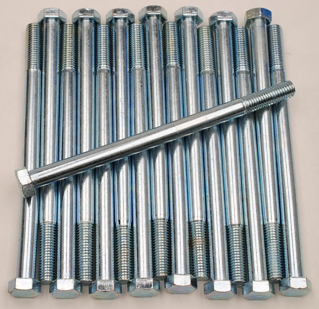 (5) Hex Head Cap Screws 5/8-11 x 10 Grade 5 Bolts Zinc Plated 10"