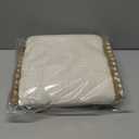 Phantoscope Pack of 2 Farmhouse Decorative Solid Throw Decorative Pillow Cover Burlap Linen Trimmed Tailored Edges Off White 24 x 24 inches, 60 x 60 cm