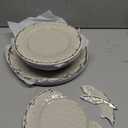 Melamine Dinnerware Sets, Service for 4. Unbreakable Dishes. Scratch Resistant Melamine Ware. Plates and Bowls. Dishwasher Safe Platos De Melamina Baroque Design. Beautifully Packaged Gift Box (12 Piece Set, Beige)