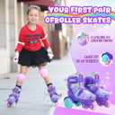 METROLLER Adjustable Boys Balance Roller Skates for Toddler Ages 3-6 Rainbow Unicorn Dinosaurs Illuminating Rollerskates for Girls Kids Three Line Wheels Suitable for Beginners