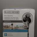 BLACK+DECKER 18-Inch Stand Fan with Pedestal Base, Height Adjustable Pedestal Fan with Remote and Touch Control Panel, Free Standing Fan with 90-Degree Oscillating and 3-Speed Settings, Black