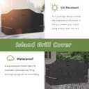 86 Inch Island Grill Cover - 600D Heavy Duty Waterproof All Weather Protection Outdoor Cover, Black