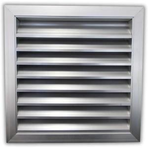 Byson 12" x 12" Aluminum Gable Vent - Anodized Aluminum Louvered Vent - Weatherproof Louver Air Vent Grille with Steel Mesh - HVAC, Attic, Container and Shed Vent