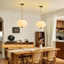15in Milk Glass Schoolhouse Light Fixture Large, Bulb Included
Semi Flush Mouted Pendant Lighting for Kitchen Island Dining Room Hallway Entryway Bedroom Antique Gold and White 1 Pack