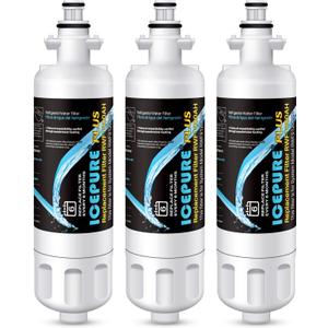 ICEPURE PLUS 46-9690 NSF53 Certified Replacement for LG LT700P ADQ36006101, Kenmore Elite 9690 ADQ36006102, LFX28979ST, RWF1200A, LFX25978ST, LFXS30766S, LFXC24726S Refrigerator Water Filter, 3PACK