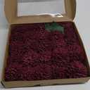 Floroom Artificial Dahlia Flowers 25pcs Real Looking Burgundy Foam Fake Roses with Stems for DIY Wedding Bouquets Dark Red Bridal Shower Centerpieces Floral Arrangements Party Tables Home Decoration