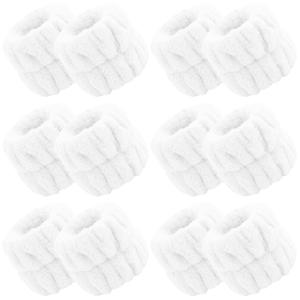 WHAVEL 6 Pairs Wrist Towels for Face Washing, Absorbent Spa Sweatbands to Prevent Liquid Spilling Down Arms