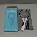 Rechargeable Magnifying Glass with Light, 10X 20X 45X Handheld Lighted Magnifier with 18 LED 3 Modes, 4.3" Anti-Glare Lens Magnifying Glassses for Seniors Reading Coins Close Work